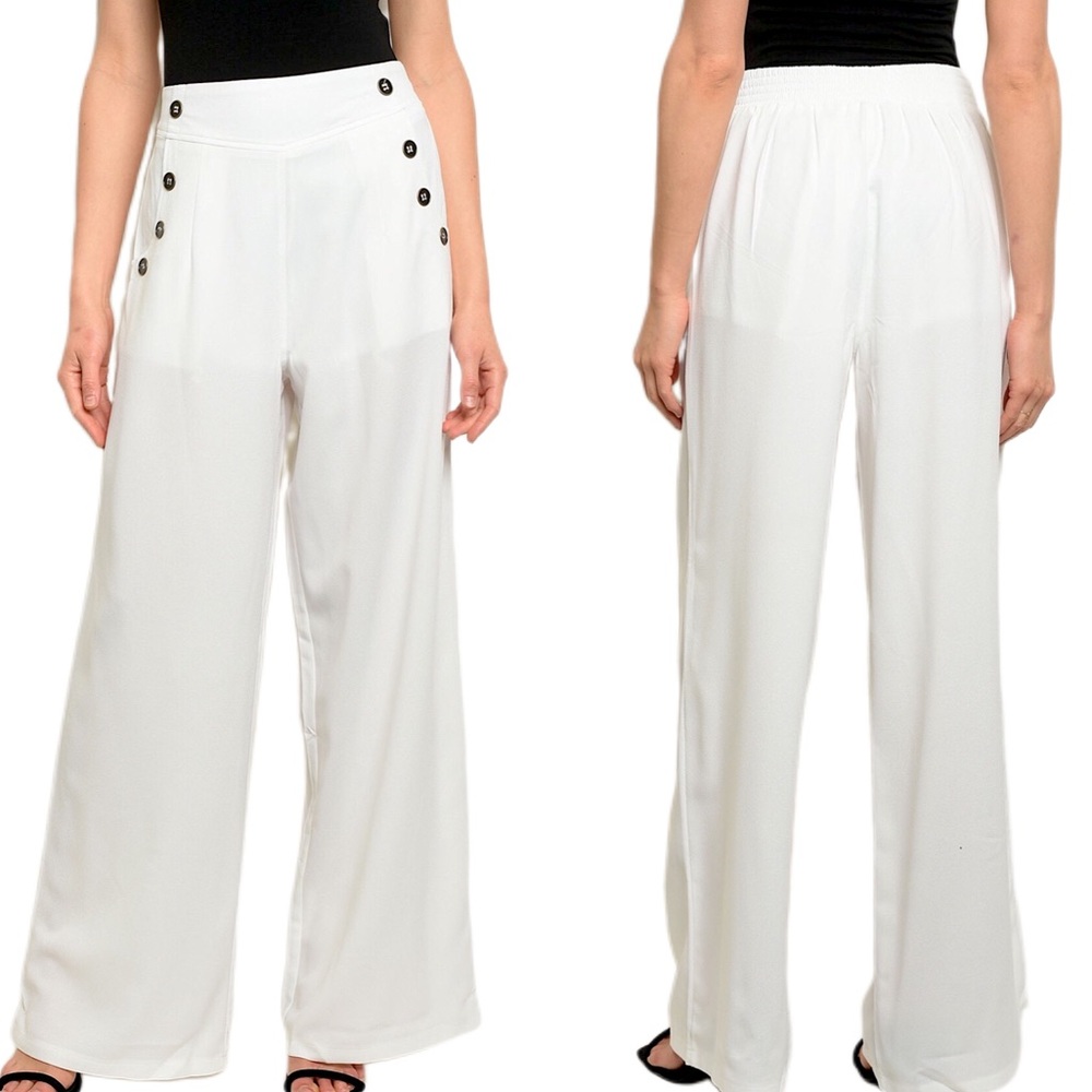 Sailor high waisted wide leg pants
